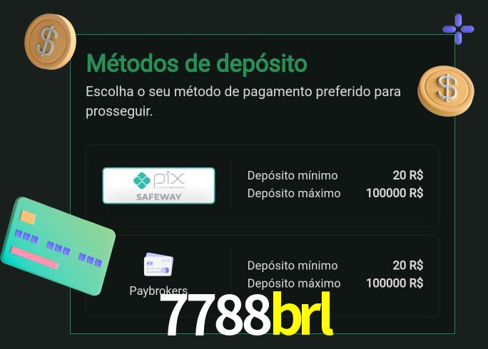 O cassino 7788brl oferece uma grande variedade de métodos de pagamento